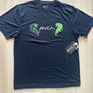 RVCA Green Tiger Balance of the Opposites T-Shirt Men’s M Black NWT